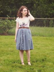 what i made: easy, breezy chambray skirt