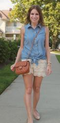 Chambray Sleeveless Shirt + PayPal Giveaway