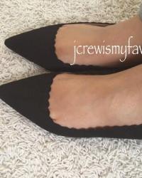 J. Crew Harper Scalloped Suede Flats 