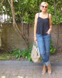 Levi’s, cami and my fave wedges