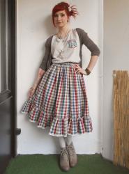 Chequered Mori Skirt