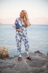 A FLORAL JUMPSUIT