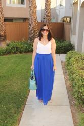 The Cobalt Maxi Skirt