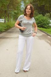 A SIMPLE GREY T-SHIRT GLAMMED-UP