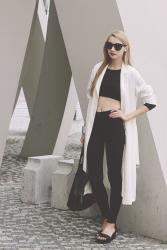 white trenchcoat