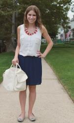 Look What I Got: Navy Pleated Skirt