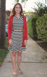Mix It Mondays: Black and White Striped Dress