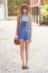 vintage overalls on the vineyard.
