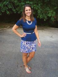 navy week :: navy peplum