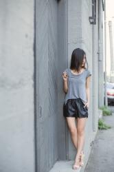 Faux Leather Shorts