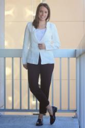 A White Blazer ~ Long and Linen This Time