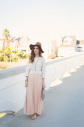 styling a maxi skirt from summer to fall 