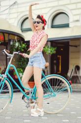 A girl and her bicyle