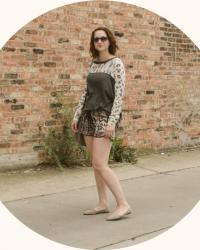 dotty, summer shorts, and lunchtime sweaters