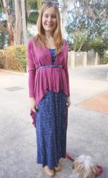 Wearing Maxi Dresses in Winter: with Scarves and Cardis