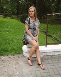 snake print dress