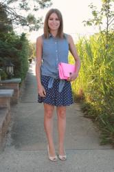 Mix It Mondays: Sleeveless Chambray Shirt