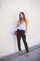 Pleated Top and Pleated Pants