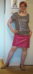 Sequins and Pink Leather