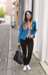 Teal biker jacket and my return