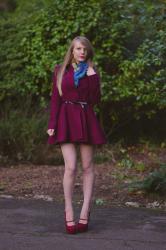 The Burgundy Princess Coat In The Royal Gardens