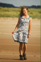 Vintage dress on the beach