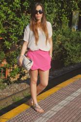 Pink skort.