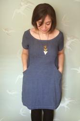 Self-draft triangley denim dress