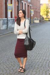 Pencil Skirt and Birkenstocks