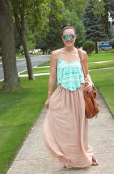 Outfit: Crop Tops & Maxi Skirts, a Match Made in Heaven 