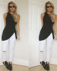 DRESS & RIPPED JEANS