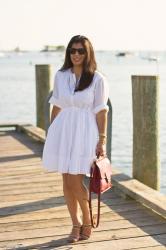 White shirtdress