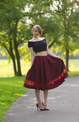 The Fifty’s Inspired Burgundy Skirt