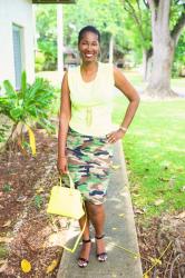 DIY Camouflage Print Skirt