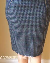 J. Crew Asymmetrical Zip Pencil Skirt in Houndstooth 