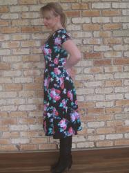 Lady Skater Dress # 3 - Black Roses