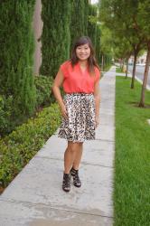 Throw Back Thursday Fashion Link Up: Leopard Skirt