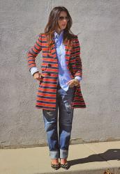 J.Crew Gondola Stripe Coat