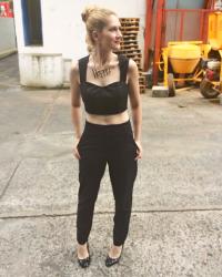 {Outfit}: Black Trousers and a Crop Top