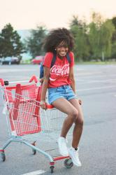 Enjoy Coca-Cola with my backpack !