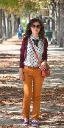 Parisian preppy fall outfit