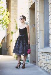 Weekend Glam: Lace Skirt and Braid