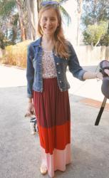 Maxi Skirts in Spring - Florals, Stripes, Denim and Hearts
