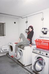 A night in a laundry room.