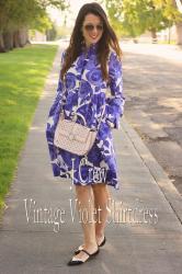 J.Crew Vintage Violet Shirtdress & Tori Burch Bernadette