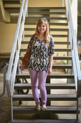 Concealed Carry | Purple Skinny Corduroys