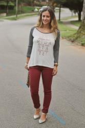Game Day Outfit: FSU Baseball Tee & Jeans