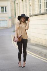 Vintage Inspired With Leather & A Floppy Hat