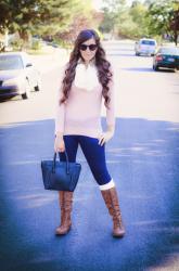 Fall Outfit with Lace Up Riding Boots