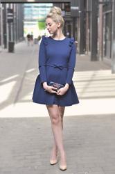 Navy Bow Dress